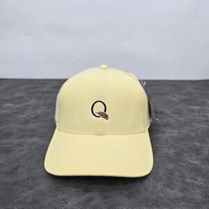 Quail Hollow Hat Cap Adult One Size Butter Yellow Strapback Golf Ebroidered Logo